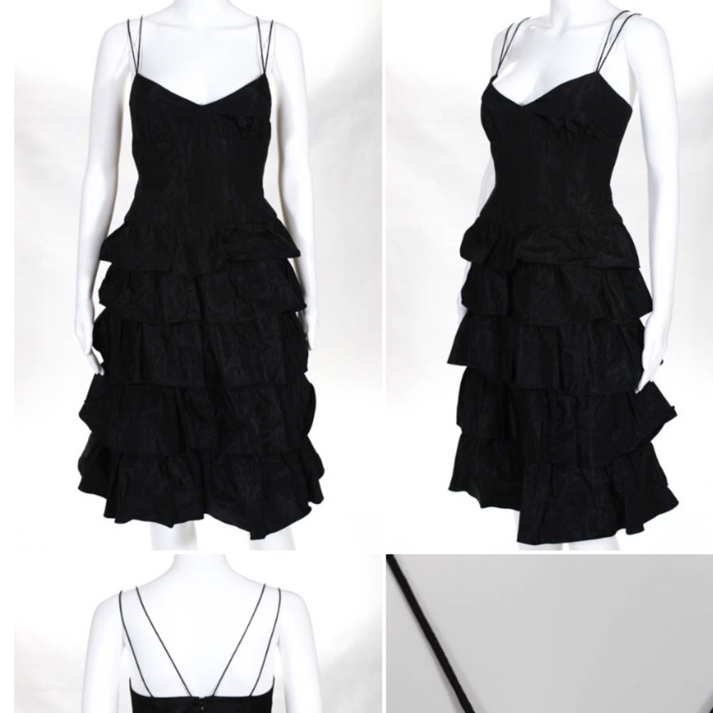 KAY UNGER silk black dress